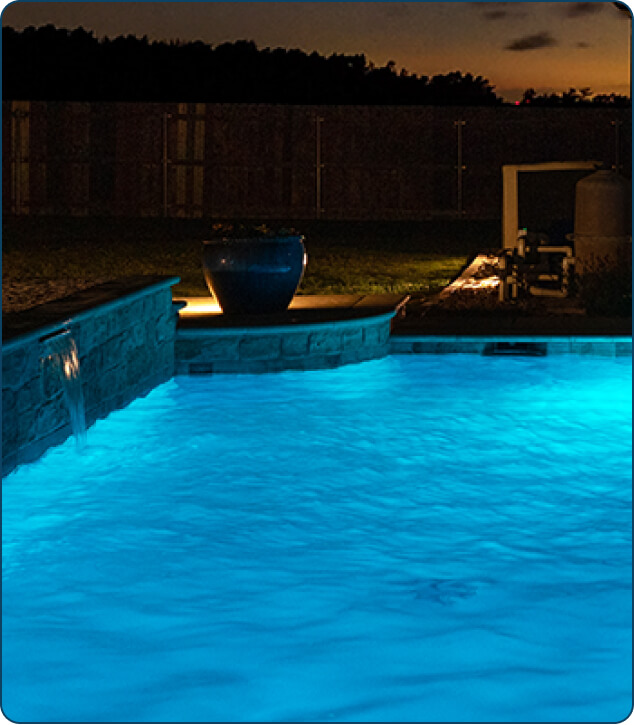 Pool lighting installation